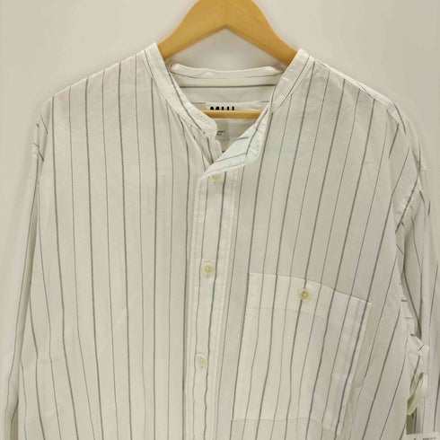 エムエイチエル MHL. GRAPHIC COTTON STRIPE SHIRT メンズ JPN:L