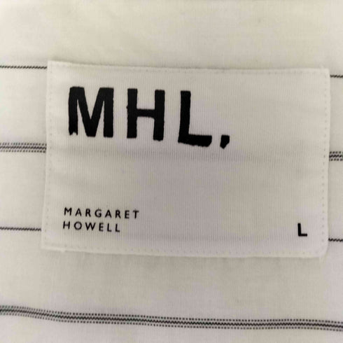 エムエイチエル MHL. GRAPHIC COTTON STRIPE SHIRT メンズ JPN:L
