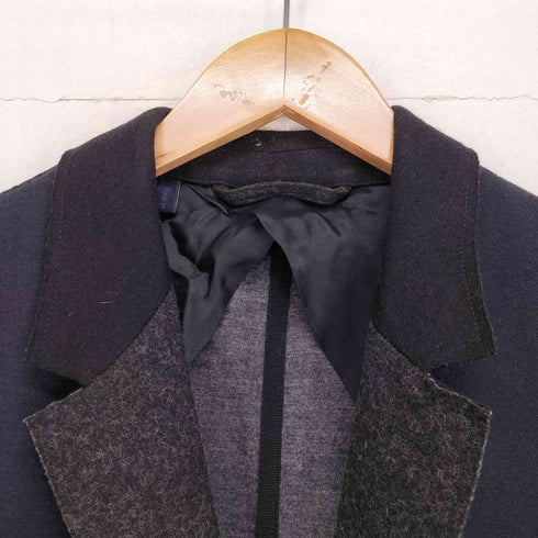 ランバン LANVIN MADE IN ROMANIA 切替フェルトテーラードジャケット メンズ JPN:44