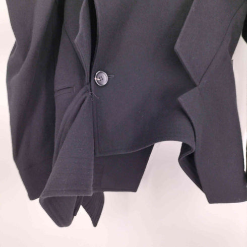 ヨウジヤマモト Yohji Yamamoto 24AW collections 1/16 FLANNEL 3D SLV ASYMMETRY COAT フランネル 3D スリーブ アシメトリー コート レディース JPN:1