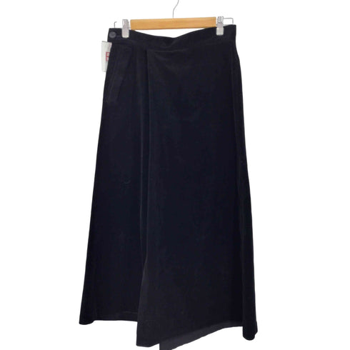 ヨウジヤマモト Yohji Yamamoto 24AW collections C/Ry VELVET TUCK FLARED PANTS ベルデッド タック フレア パンツ レディース JPN:1