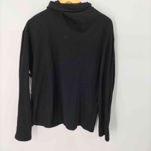 ヨウジヤマモトプールオム Yohji Yamamoto POUR HOMME WOOL AIR PLAIN STITCH REGULAR LAYERED COLLAR TURTLE レイヤードデザインタートルネック メンズ JPN:3