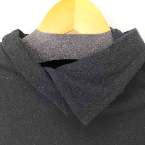 ヨウジヤマモトプールオム Yohji Yamamoto POUR HOMME WOOL AIR PLAIN STITCH REGULAR LAYERED COLLAR TURTLE レイヤードデザインタートルネック メンズ JPN:3