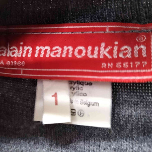 alain manoukian ハーフジップモックネックニットプルオーバー メンズ JPN:1