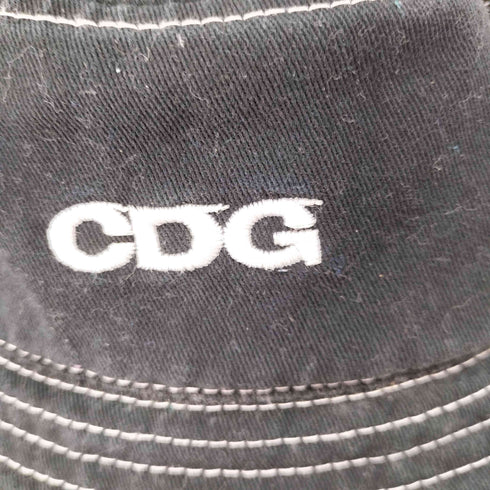 シーディージー CDG CDGロゴ刺繍 ステッチバケットハット メンズ L/XL