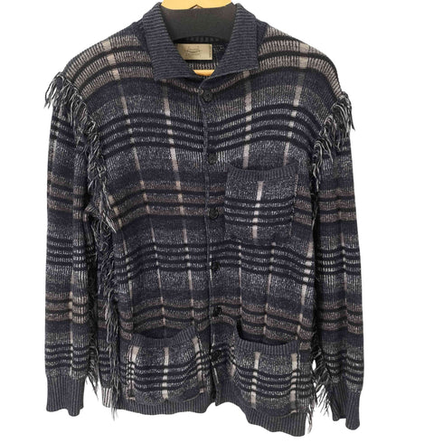 MAISON FLANEUR イタリア製 フリンジニットカーディガン メンズ EUR:46