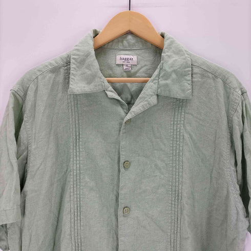 ハガークロージング HAGGAR リネン混 キューバシャツ メンズ import:XL