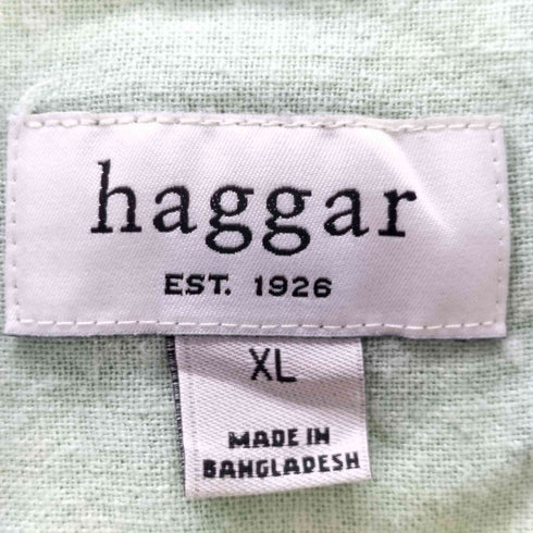 ハガークロージング HAGGAR リネン混 キューバシャツ メンズ import:XL