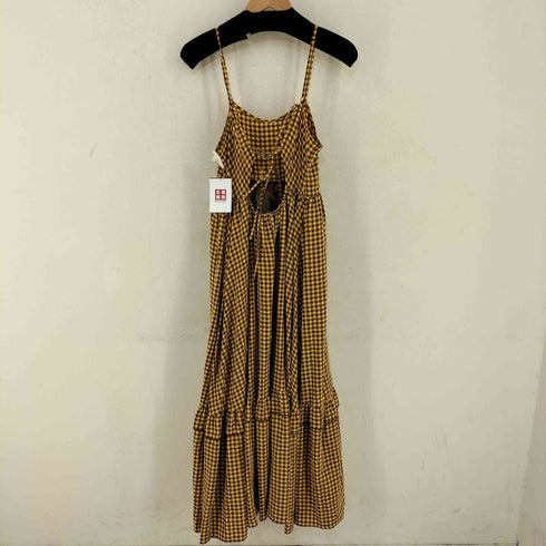 ダブルクローゼット w closet ギンガムフリルティアードキャミワンピース レディース FREE