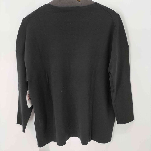 ミューズデドゥーズィエムクラス MUSE de Deuxieme Classe シルク混VネックL/Sニットカットソー レディース FREE