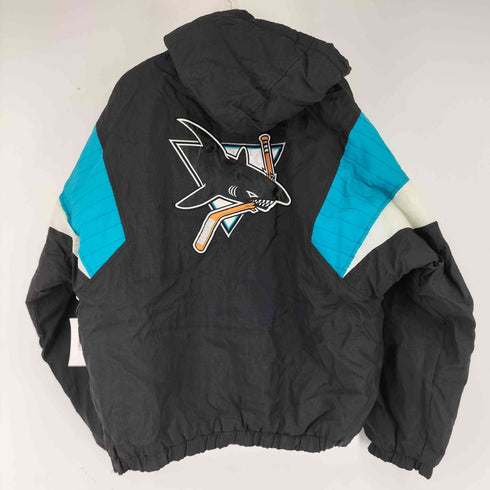 スターター STARTER 90S ナイロン中綿アノラックジャケット SHARKS メンズ import:L