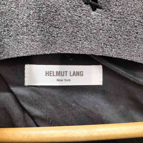 ヘルムートラング HELMUT LANG シープスキン ハイネックレザーライダースジャケット レディース P