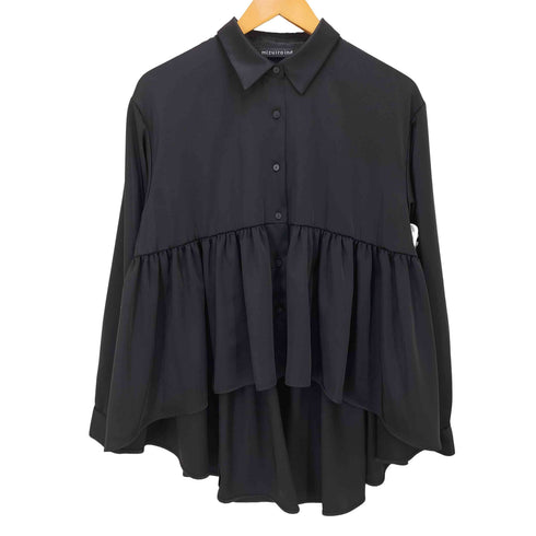 ミズイロインド mizuiro ind 24AW サテンウエストギャザーシャツ レディース FREE