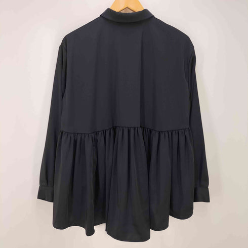 ミズイロインド mizuiro ind 24AW サテンウエストギャザーシャツ レディース FREE