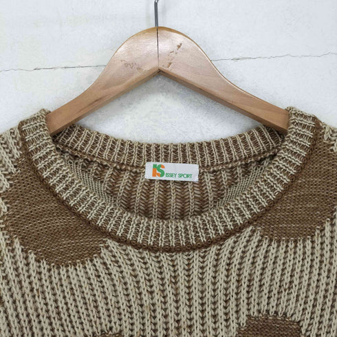 アイエスイッセイミヤケ I.S. ISSEY MIYAKE SPORT 70~80S インターナショナルタグ 大判ドット柄ローゲージニット メンズ 9