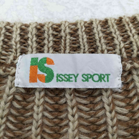 アイエスイッセイミヤケ I.S. ISSEY MIYAKE SPORT 70~80S インターナショナルタグ 大判ドット柄ローゲージニット メンズ 9