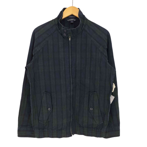 ランズエンド LANDS END ブラックウォッチ スタンドカラー ラグランスウィングトップ メンズ JPN:M