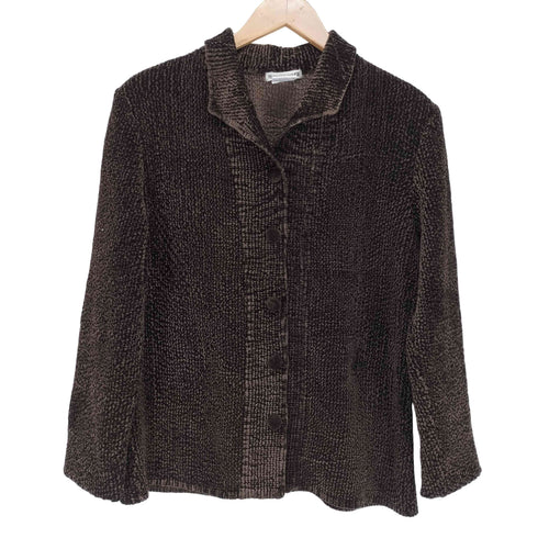 イッセイミヤケ ISSEY MIYAKE 90S 97AW 畝デザインジャケット 包みボタン レディース M