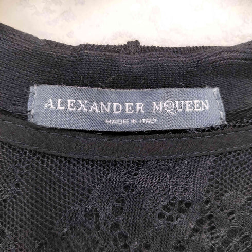 アレキサンダーマックイーン Alexander McQueen レースレイヤードデザインロングカーディガン レディース 38