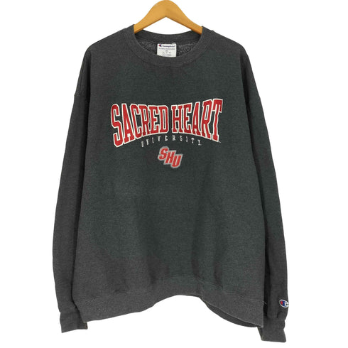 チャンピオン Champion AUTHENTIC ATHLETICWEAR SECRED HEART UNIVERSITY サグレット ハート 大学 カレッジ ロゴ 刺繍 裏起毛 スウェットトレーナー メンズ 2XL