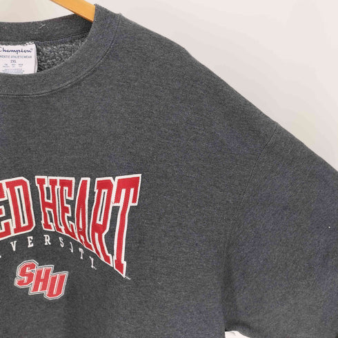 チャンピオン Champion AUTHENTIC ATHLETICWEAR SECRED HEART UNIVERSITY サグレット ハート 大学 カレッジ ロゴ 刺繍 裏起毛 スウェットトレーナー メンズ 2XL