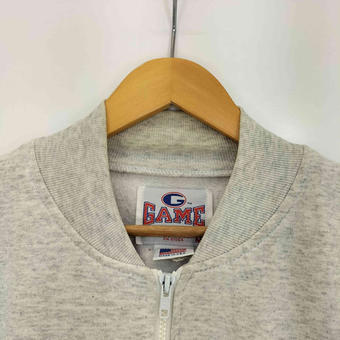 GAME sportswear 90s USA製 スウェットMA-1 ジップアップブルゾン メンズ import:M