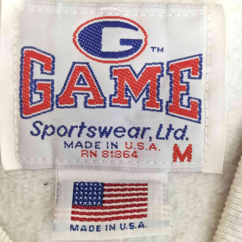 GAME sportswear 90s USA製 スウェットMA-1 ジップアップブルゾン メンズ import:M
