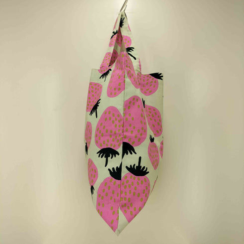 マリメッコ marimekko ファブリックトートバッグ イチゴ柄 レディース