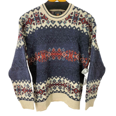 チャップスラルフローレン CHAPS RALPH LAUREN 80S ノルディック 総柄クルーネックニット メンズ JPN:L