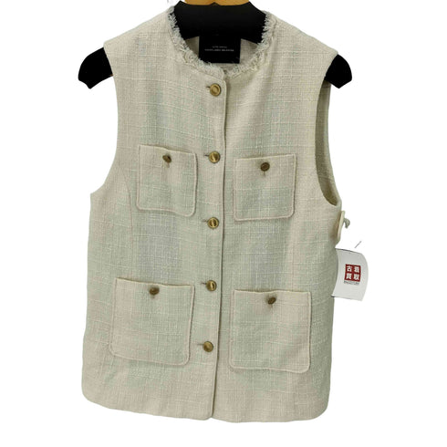 ユナイテッドアローズグリーンレーベルリラクシング UNITED ARROWS green label relaxing 23SS ツイードフリンジポケットベスト レディース