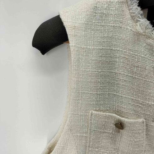 ユナイテッドアローズグリーンレーベルリラクシング UNITED ARROWS green label relaxing 23SS ツイードフリンジポケットベスト レディース