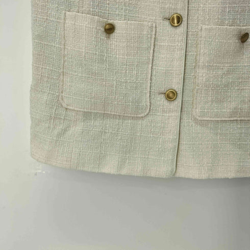 ユナイテッドアローズグリーンレーベルリラクシング UNITED ARROWS green label relaxing 23SS ツイードフリンジポケットベスト レディース