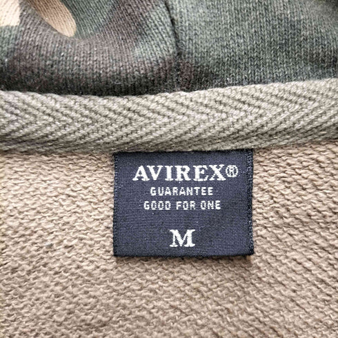 アヴィレックス AVIREX カモ柄 ノースリーブフルジップフーディ Y2K メンズ JPN:M