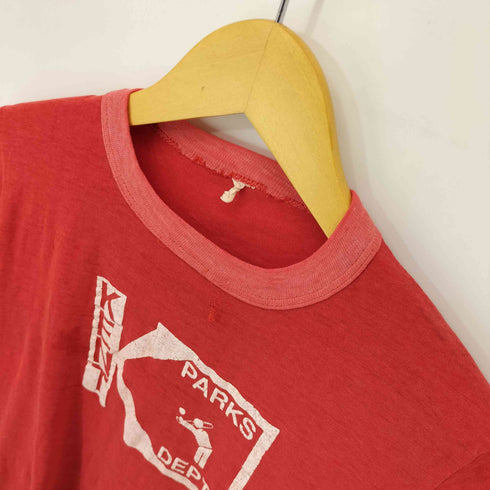 70S~80S ナンバリング 両面ラバープリント Tシャツ メンズ