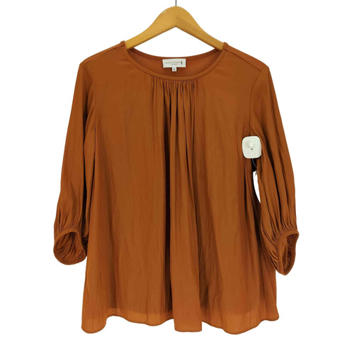マッキントッシュ ロンドン Mackintosh LONDON 異素材切替 ギャザー ポリ ブラウス レディース EUR:38