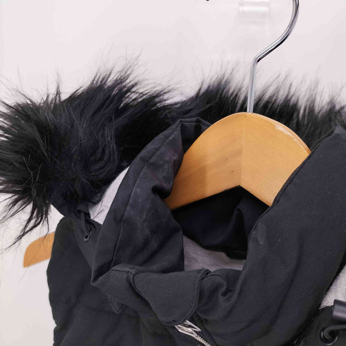 ギャップ Gap 15AW PUFF VEST MATTE TRUE プリマロフト フェイクファー フーデッド ベスト レディース XXS