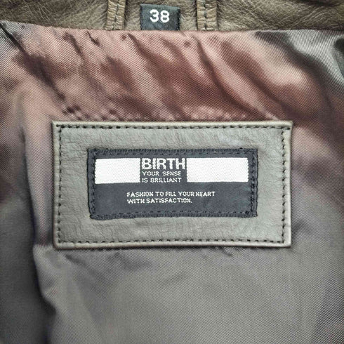 BIRTH スタンドカラー カウレザー ジャケット レディース 9AR
