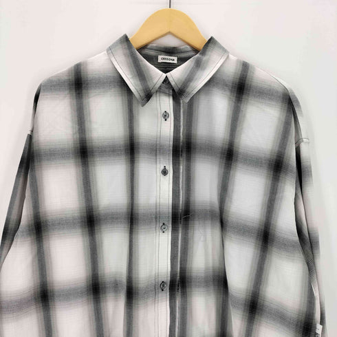 クレドナ CREDONA OTHELLO CHECK OVER SHIRTS レディース FREE