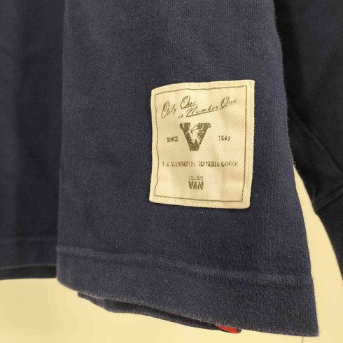 ヴァンヂャケット VAN JAC ビッグ ロゴ 刺繍 比翼ボタン ラガーシャツ メンズ JPN:M