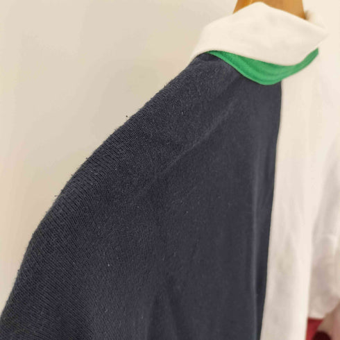 カンタベリー CANTERBURY アーム ロゴ 刺繍 スイッチングカラー ラガー シャツ メンズ import:L