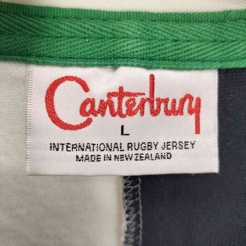 カンタベリー CANTERBURY アーム ロゴ 刺繍 スイッチングカラー ラガー シャツ メンズ import:L