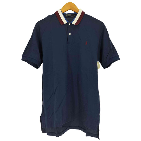 ポロバイラルフローレン Polo by RALPH LAUREN ポニー 刺繍 襟 ライン 鹿の子 ポロシャツ メンズ import:L