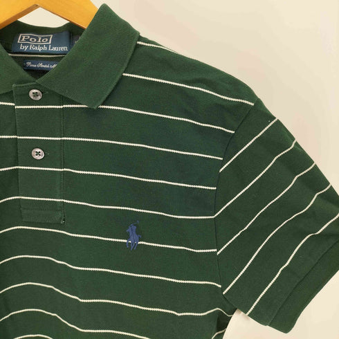 ポロバイラルフローレン Polo by RALPH LAUREN Pima Stretch Mesh ポニー 刺繍 ボーダー 鹿の子 ポロシャツ メンズ import:S