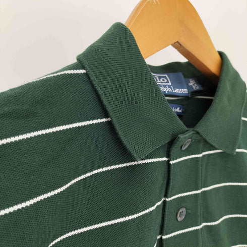 ポロバイラルフローレン Polo by RALPH LAUREN Pima Stretch Mesh ポニー 刺繍 ボーダー 鹿の子 ポロシャツ メンズ import:S