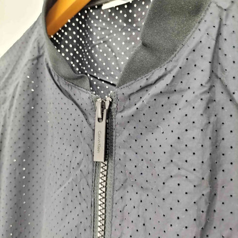 カルバンクラインプラチナ CALVIN KLEIN PLATINUM パンチング メッシュ ナイロン ボンバー ジャケット ブルゾン メンズ US:36