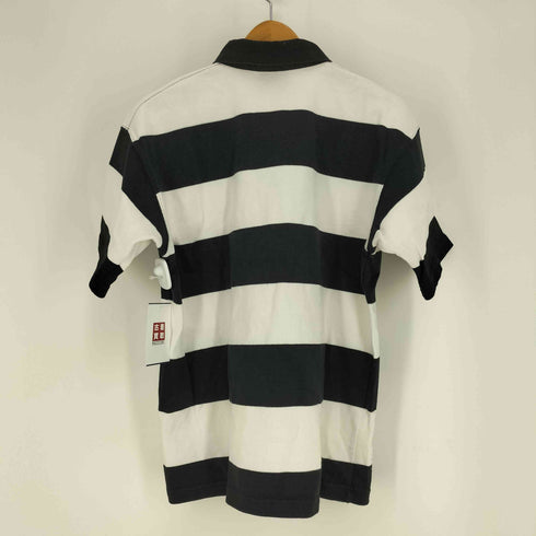 カンタベリーオブニュージーランド CANTERBURY OF NEW ZEALAND モノトーン ボーダー S/S ラガーシャツ ポロシャツ メンズ import:M