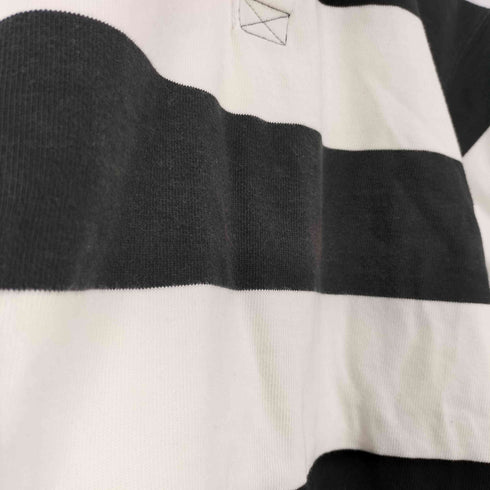 カンタベリーオブニュージーランド CANTERBURY OF NEW ZEALAND モノトーン ボーダー S/S ラガーシャツ ポロシャツ メンズ import:M