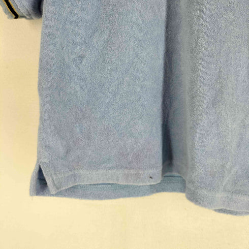 ステューシー Stussy OLD 紺タグ リブボーダー 袖ロゴ刺繍 パイル地 S/S クロップド Tシャツ ピチT レディース import:S