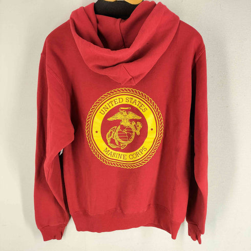 ジャージーズ JERZEES 80S-90S メキシコ製 USMC 両面プリント フーディー メンズ import:S