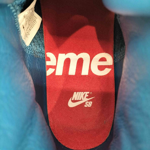 ナイキスケートボーディング NIKE SB ズーム ブレーザー ミッド クイックストライク シュプリーム インダストリアル ブルー/ブラック メンズ JPN:28